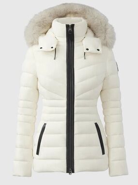 MACKAGE PATSY-BXZ CREAM S - BRAND NEW LADIES DOWN COAT WITH REMOVABLE FUR